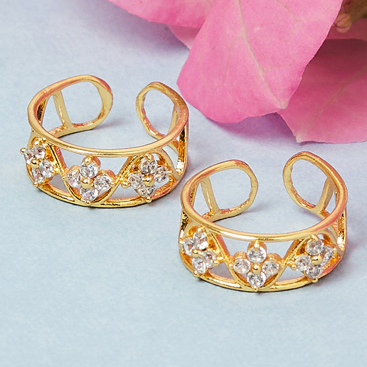 Classic Gold Plated Toe Rings – VOYLLA