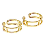 CZ Gold Plated Adjustable Toe Rings