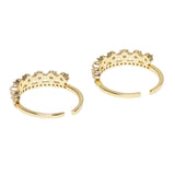 Yellow Gold Plated Casual Toe Rings