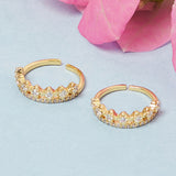 Yellow Gold Plated Casual Toe Rings