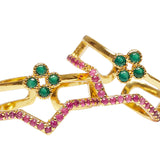 CZ Coloured Gems Embellished Toe Rings