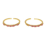 Fabulous CZ Pink Toe Rings