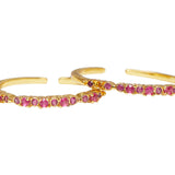 Fabulous CZ Pink Toe Rings