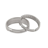 Sterling Silver Zirconia Adorned Couple Rings