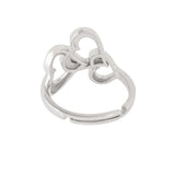 Sterling Silver Interlocked Hearts Ring