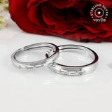 Sterling Silver Zirconia Adorned Couple Rings