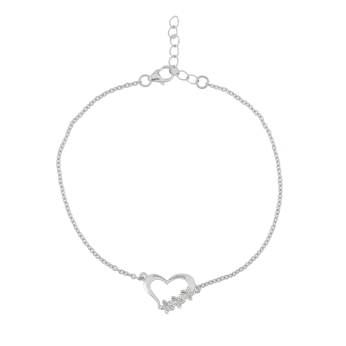 Ornate Jewels Bangle Bracelets and Cuffs  Buy Ornate Jewels Two Hearts In  Love Silver Bracelet OnlineNykaa fashion