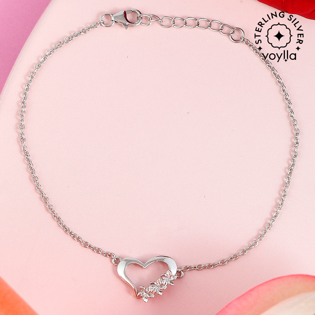 Buy Amour Silver Heart Bracelet  Boldiful