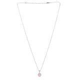 Sterling Silver Pink and Silver Zircons Pendant