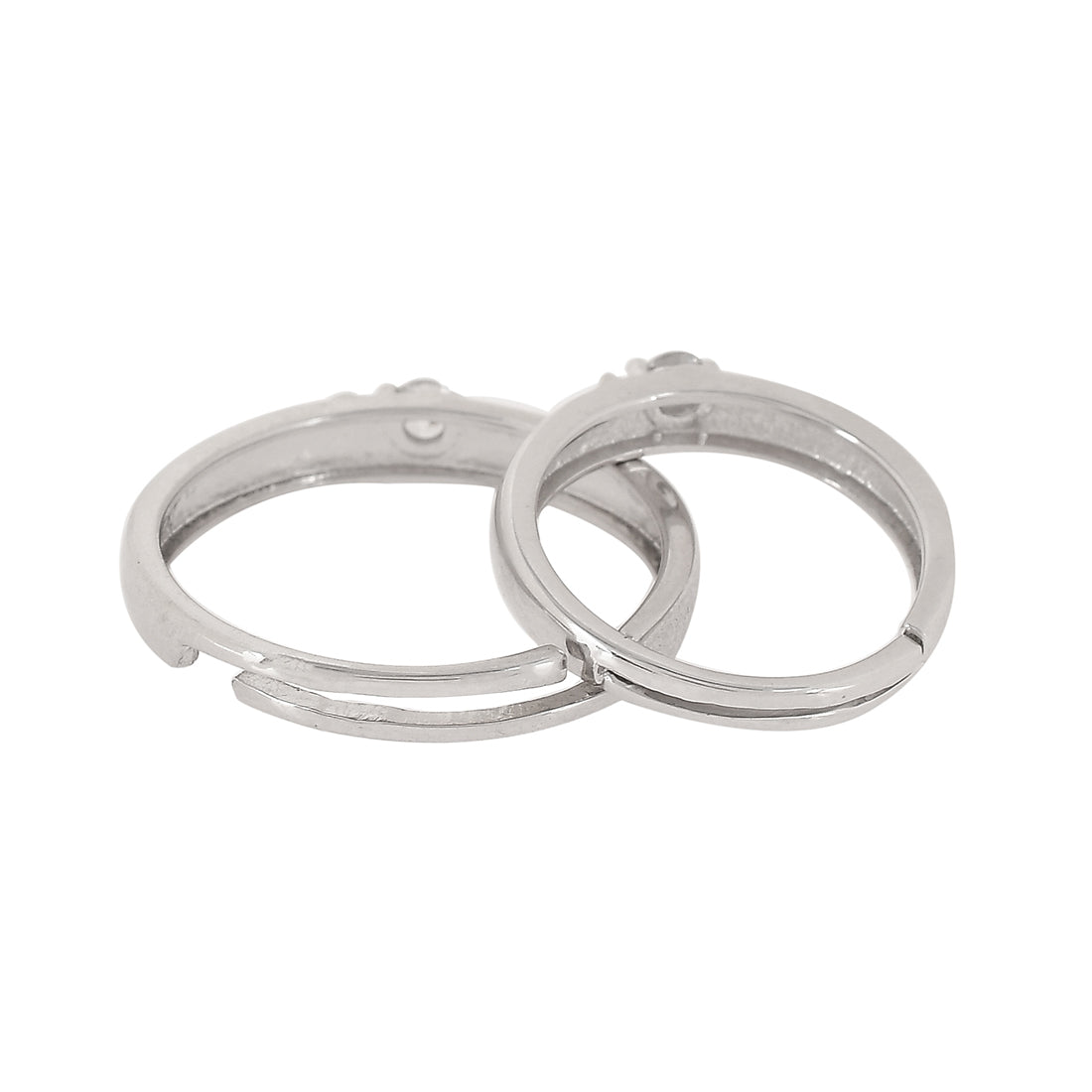 CZ Sterling Silver Couple Rings