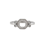Sterling Silver Round Cut Zircons Cocktail Ring