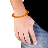 Shiny Textured Designer Gold Plated Bracelet For You