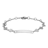 Silver Plated Charm Link Bracelet For Men