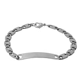 Stylish Link Bracelet In Silver Plating For Men