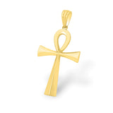Glossy Cross Pendant Without Chain In Yellow Gold Plated For Men From Dare By Voylla
