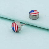 Royal Stud American Flag Earring