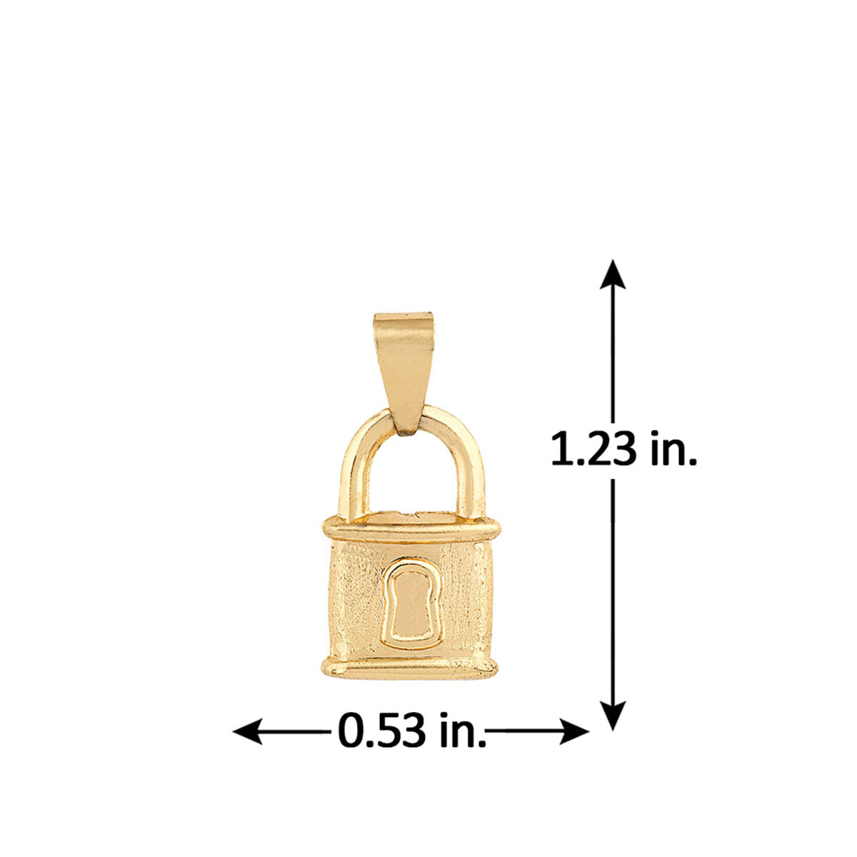 Royal Lock Motif Brass Pendant