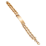 Steel Links Gold Toned Statement Bracelet