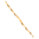 Steel Links Gold Plated Link Design Bracelet
