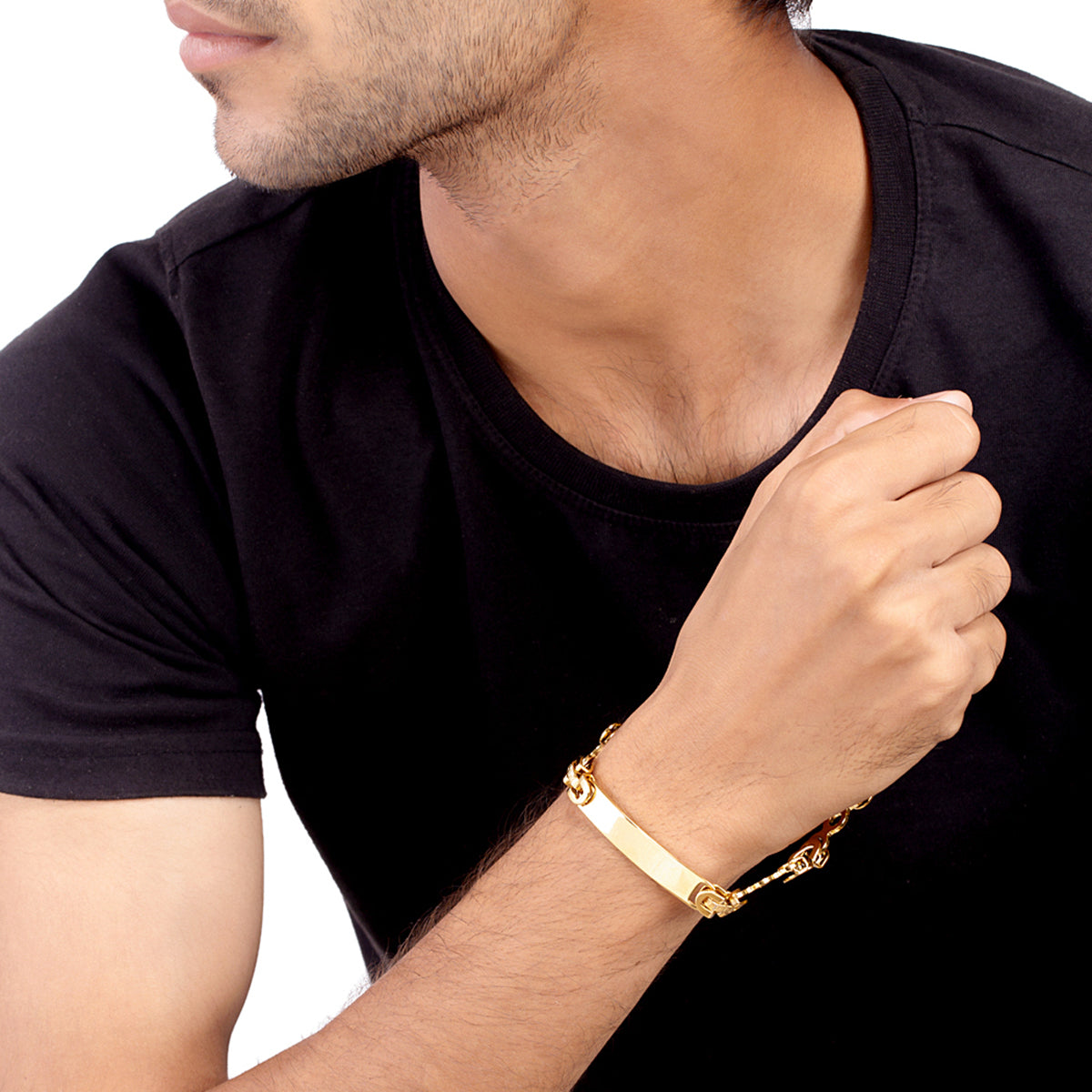 Stainless Steel Gold LV Plated Bracelet