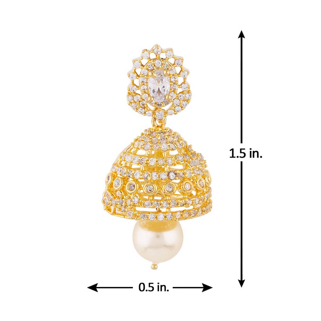Jhumka Drop Gems Embellished Earrings