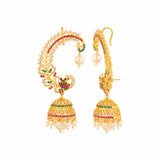 Ethnic Cuff Style Brass Earrings