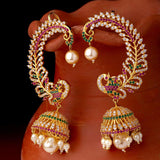 Ethnic Cuff Style Brass Earrings