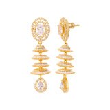 Gold Toned Brass Drop Earrings
