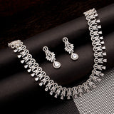 Shiny White CZ Necklace Set
