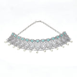 CZ Elegance Pearls and Gems Necklace Set