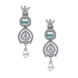 CZ Elegance Pearls and Gems Necklace Set
