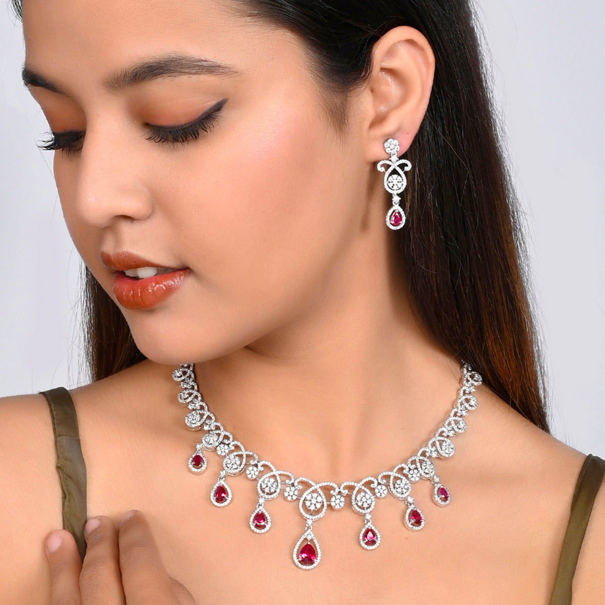 Pink Multi Color Floral Jewellry for Bridal Necklace,earrings,hathphool  Mangtika 6 PC Set Haldi Mehandi Sangeet Ceremony Wedding Jewelry - Etsy