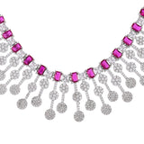 CZ Elegance Pink and White Zircons Jewellery Set