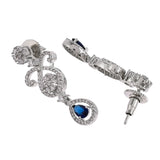 CZ Elegance Blue Teardrop Cut Zircons Jewellery Set