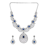 CZ Elegance Teardrop Cut Blue Gems Jewellery Set