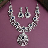 CZ Elegance Teardrop Cut Blue Gems Jewellery Set