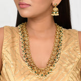 Gold Opulence Pearl Beaded Ethnic Jewellery Set