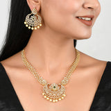 Ethnic Pearl Beads and CZ Jewellery Set