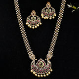Coloured CZ and Pearl Beads Jewellery Set