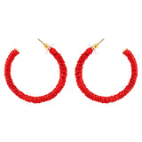 Rafia Story Hoop Style Earrings