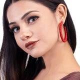 Rafia Story Hoop Style Earrings