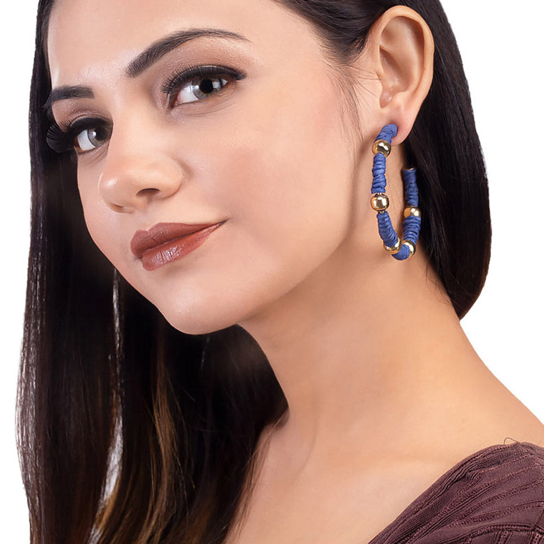 Rafia Story Beaded Earrings