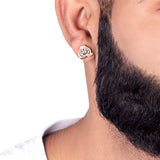 Religious Studs Men's Brass Stud Earring