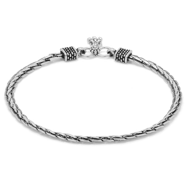 Oxidised Silver Tone Sterling Silver Anklet – VOYLLA
