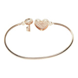 Hearts Cluster Setting CZ Rose Gold Plated Brass Jewellery Set