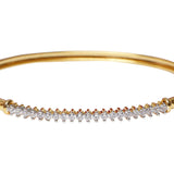 Generic Sleek CZ Cuff Bracelet- Gold Plating