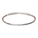 Generic Sleek CZ Cuff Bracelet- Silver Plating