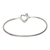 Generic Heart Silver Plated Bracelet