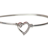 Generic Heart Silver Plated Bracelet