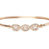 Sparkling Elegance Round CZ Gems Rose Gold Bracelet
